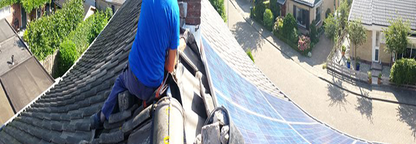 Banner fisheye op het dak